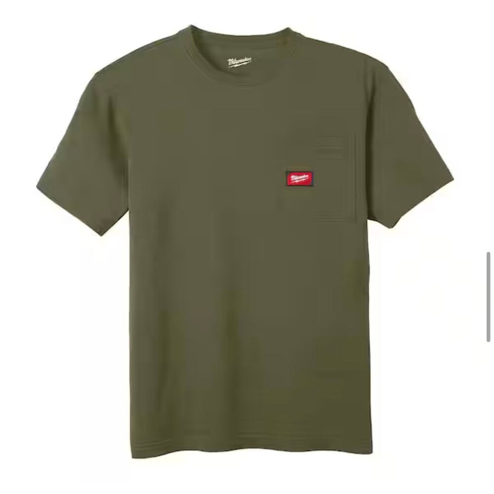 Milwaukee GRIDIRON Green Pocket T Shirt XL New